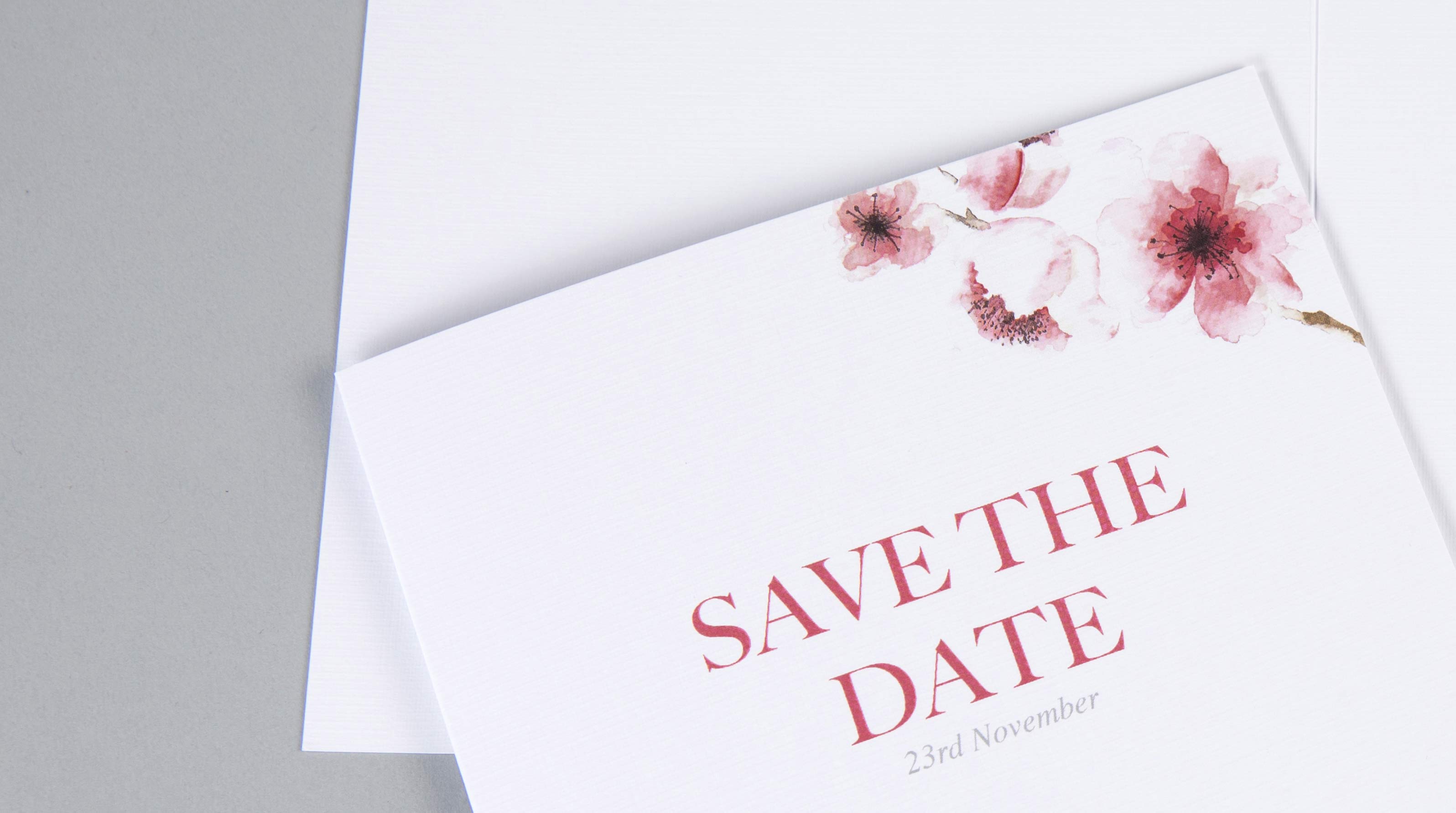 Printed Folded Save The Date Cards